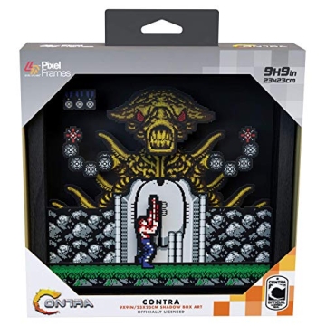 Get Level Up Labs Pixel Frames Contra Alien Boss 3D Shadow Box Art