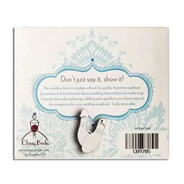 Classy Bride I Do Stickers for Bridal Shoes – Rhinestone Wedding Shoe Stickers for Wedding Day – Ideal Bachelorette Gift for Brides or Bride Gift