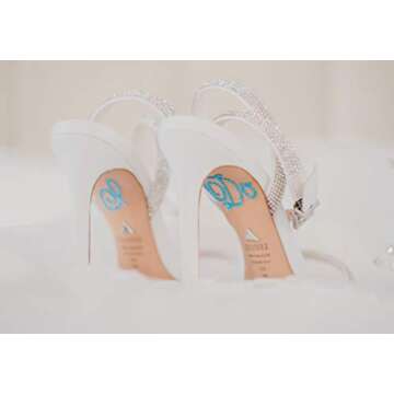 Classy Bride I Do Stickers for Bridal Shoes – Rhinestone Wedding Shoe Stickers for Wedding Day – Ideal Bachelorette Gift for Brides or Bride Gift