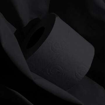 Renova Black Toilet Paper 3-Ply - Perfect for Luxury Bathroom Decor - Pack of 6 Rolls