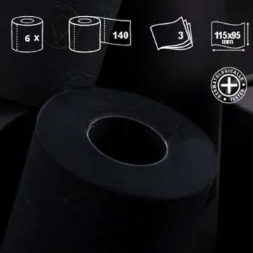 Renova Black Toilet Paper - 3-Ply Luxury Rolls Pack