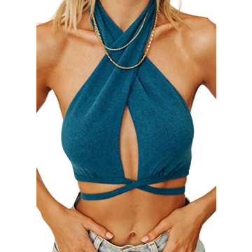 Meladyan Women's Sexy Spaghetti Crop Top for Any Occasion