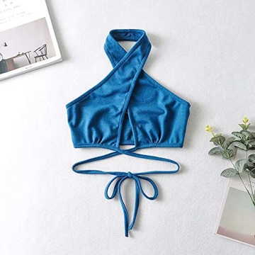 Meladyan Women's Sexy Spaghetti Crop Top for Any Occasion