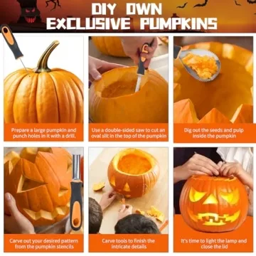 Halloween Pumpkin Carving Kit 33 PCS for Kids & Adults