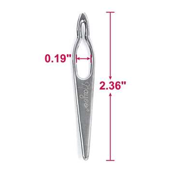 NAYOO Dreadlock Tool 5 Piece Interlocking Needle Set - Silver for Easy Loc Care