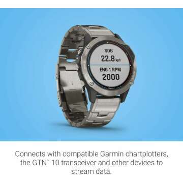 Garmin quatix 6 Marine Smartwatch, Boat Connectivity