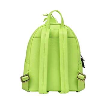 Loungefly x The Grinch Face Cosplay Faux Leather Mini Backpack (One Size, Green)