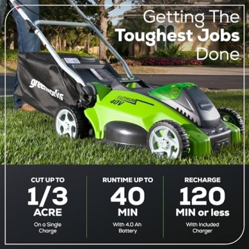 Greenworks 40V 16" Cordless Lawn Mower for Effortless Cutting
