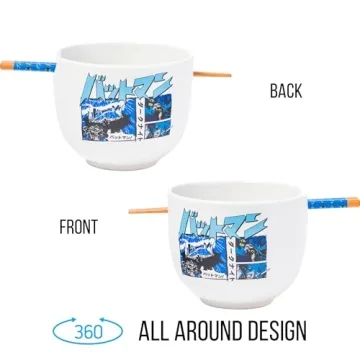 Batman Manga Ramen Bowl with Chopsticks - 20oz