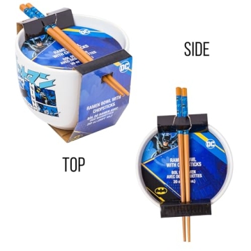 Batman Manga Ramen Bowl with Chopsticks - 20oz