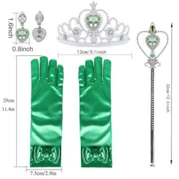 Princess Tiana Dress with Accessories for Girls' Parties