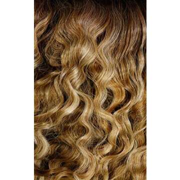 Sensationnel Butta lace wigs - unit 3 extra wide 5 inch deep parting synthetic preplucked hairline glueless lacefront (T4/HONEYBLONDE)