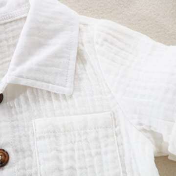 Baby Boys Button-Down Summer Outfit Set for Toddlers