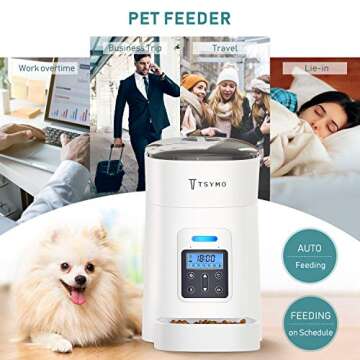 TSYMO Automatic Cat Feeder with Timer and Portion Control