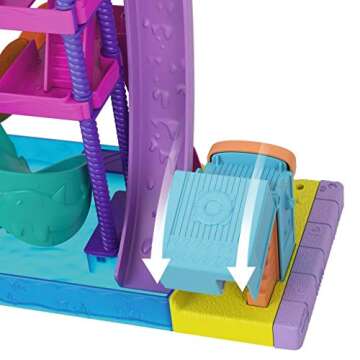 Polly Pocket Outdoor Toy with 2 Micro Dolls & Accessories, Pollyville Super Slidin Water Park Playset