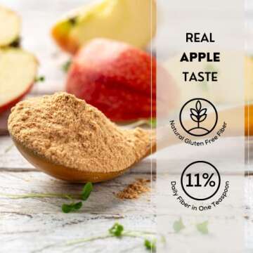 Freeze-Dried Organic Apple Powder - Superfood Fiber Smoothie Fruit Powder | Powdered Whole Apples incl Peel & Juice | 100% Raw Fruits & No Additives | Vegan USDA Certified Nordic Fruit Powders
