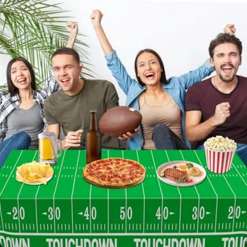 Football Tablecloths for Game Day Parties - 2 Pack