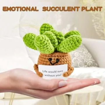 Hoedia Emotional Pickle Gift - Cute Crochet Doll Support