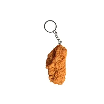 tenghong2021 Imitation Food Keychain Fried Chicken Leg Nuggets Wing Creative Keyring Fun Cute Handbag Purse Car Accessories -Chicken Wing