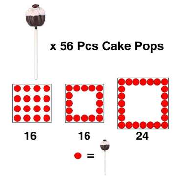 Goabroa Cake Pop Stand, 56 Holes 3 Tier Clear Acrylic Cake Pop Holder for Lollipop/Cake Pop Sticks, Cake Pop Display for Weddings Baby Showers Birthday Parties Anniversaries Halloween Candy