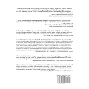 Clinical Pathophysiology Made Ridiculously Simple Book