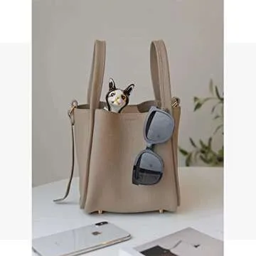 Elegant Women's Vegan Leather Bucket Bag - Stylish & Functional