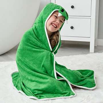 HIPHOP PANDA Hooded Towel - Baby Bath Towel with Bear Ears