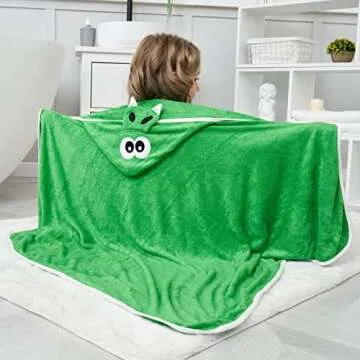 HIPHOP PANDA Hooded Towel - Baby Bath Towel with Bear Ears