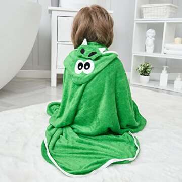 HIPHOP PANDA Hooded Towel - Baby Bath Towel with Bear Ears