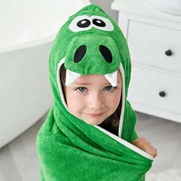 HIPHOP PANDA Hooded Towel - Baby Bath Towel with Bear Ears