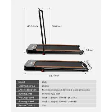 UREVO Walking Pad Treadmill 2 in 1 Under Desk Treadmill, 2.5HP Foldable Treadmill Walking Jogging Machine for Home Office with Remote Control