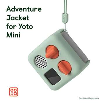 Yoto Mini Adventure Jacket in Frog Soup (Green) with Matching Wrist Lanyard – Accessory for Kids Mini Audio Device, Anti-Slip Silicone Skin Cover, Fitted Protective Sleeve Case