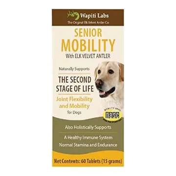Senior Dog Mobility Elk Velvet Antler Tablets - Wapiti Labs