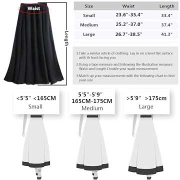 ASHER FASHION Women's Bohemian Style Elastic Waist Band Cotton Linen Long Maxi Skirt Dress (85CM, Water Blue)