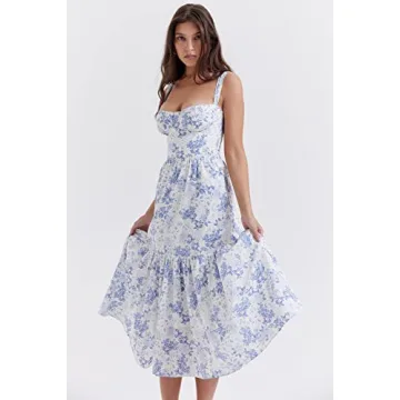 Y2K Sleeveless Floral Cocktail Dress for Parties