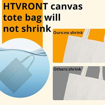 HTVRONT Canvas Tote Bags - Eco-Friendly Sublimation 6 Pack