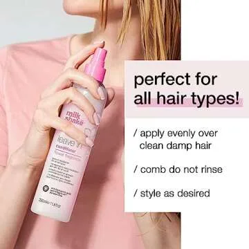milk_shake Leave-In Conditioner Detangler Spray for Natural Hair - Leave In Conditioner for Curly Hair or Straight Hair - Protects and Hydrates Color Treated and Dry Hair - Flower Fragrance 11.8 Fl Oz