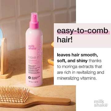 milk_shake Leave-In Conditioner Detangler Spray for Natural Hair - Leave In Conditioner for Curly Hair or Straight Hair - Protects and Hydrates Color Treated and Dry Hair - Flower Fragrance 11.8 Fl Oz
