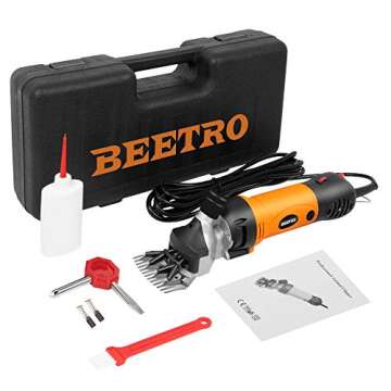 BEETRO 500W Electric Professional Sheep Shears, Animal Grooming Clippers for Sheep Alpacas Goats and...