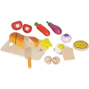 Hape Chef’s Choice Wooden Play Food Basics Set | Wooden Pretend Play Food Set for Kids, Basic Play...