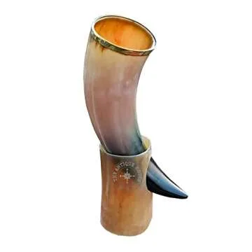Genuine Ox Horn Drinking Horn - Viking Style Mug Gift