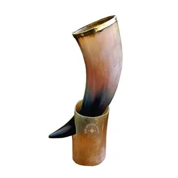 Genuine Ox Horn Drinking Horn - Viking Style Mug Gift