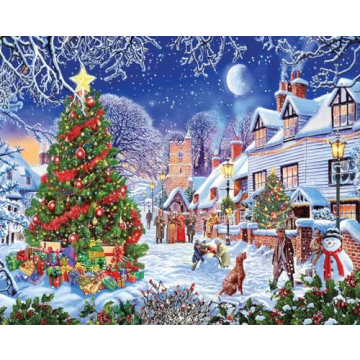 White Mountain 1000 Piece Christmas Puzzle for Families
