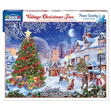 White Mountain 1000 Piece Christmas Puzzle for Families