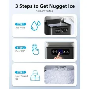 Aeitto Nugget Ice Maker | Fast 40Lbs Chewable Ice Maker