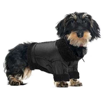 Pssopp Dog Leather Jacket - Cool Warm Coats for Dogs