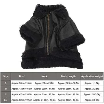 Pssopp Dog Leather Jacket for Cool Winter Style