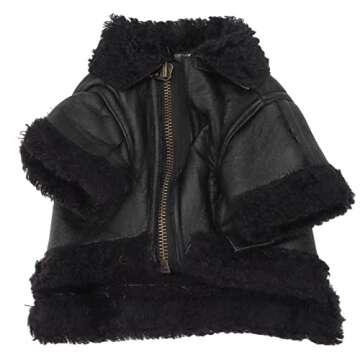 Pssopp Dog Leather Jacket for Cool Winter Style