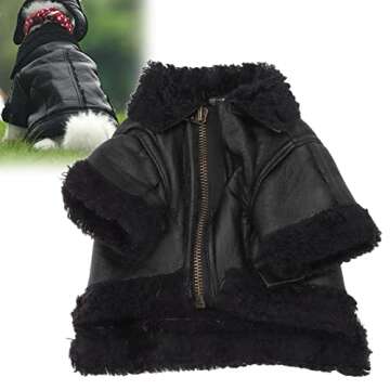 Pssopp Dog Leather Jacket for Cool Winter Style