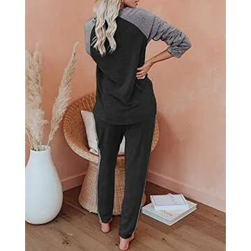 Ekouaer Women's Long Sleeve Pajama Set - Style & Comfort